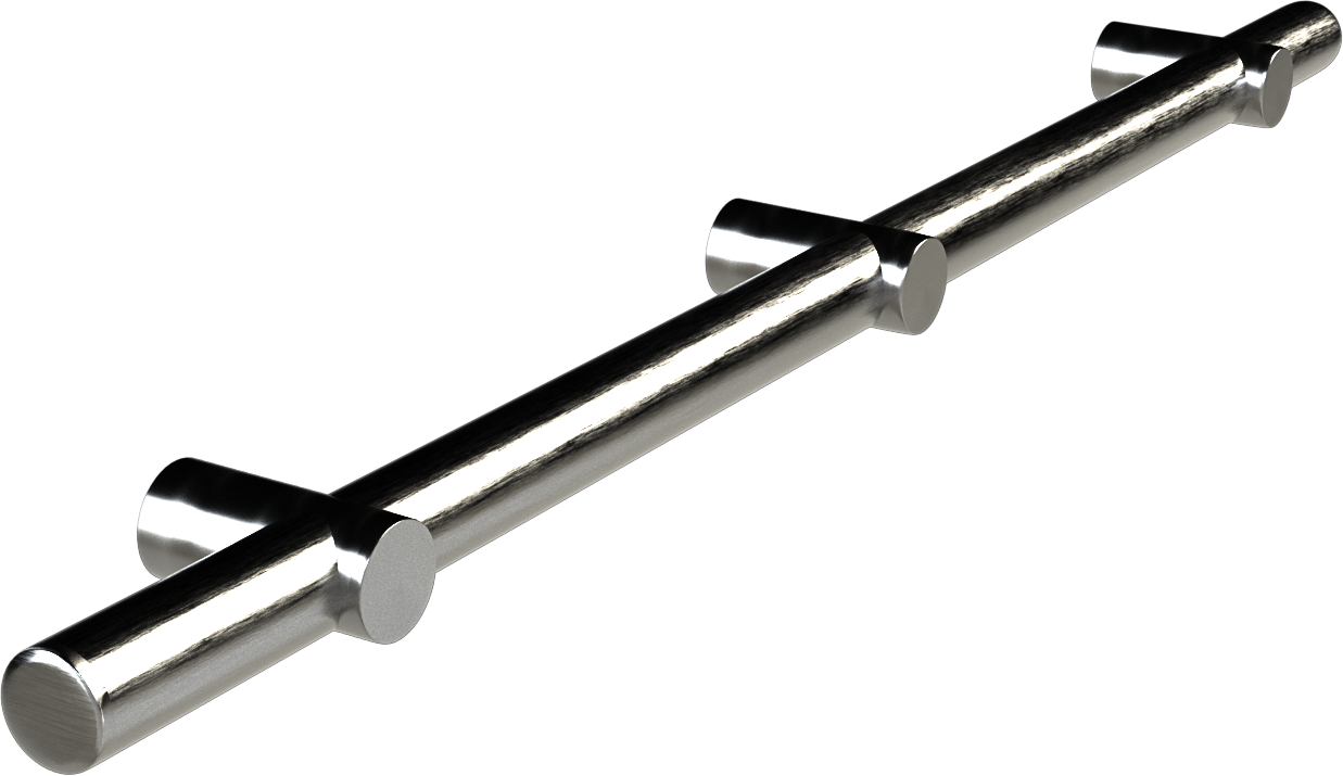 Rail #6 <br /><small>(1.5” diameter round bar with vaulted style standoffs – straight ends)</small>